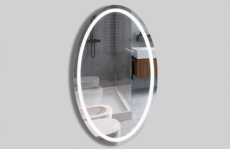oval ligthing mirror