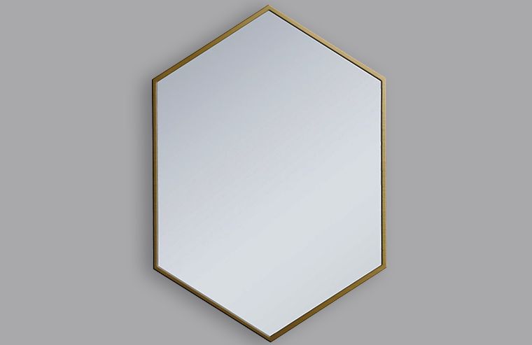 hexagon mirror wall
